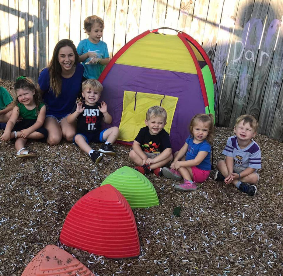 Shreveport Pre K learning about tents